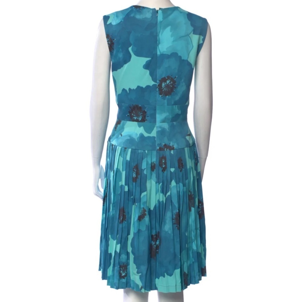 Lela Rose Teal Floral Dress sz 2 - Picture 2 of 9